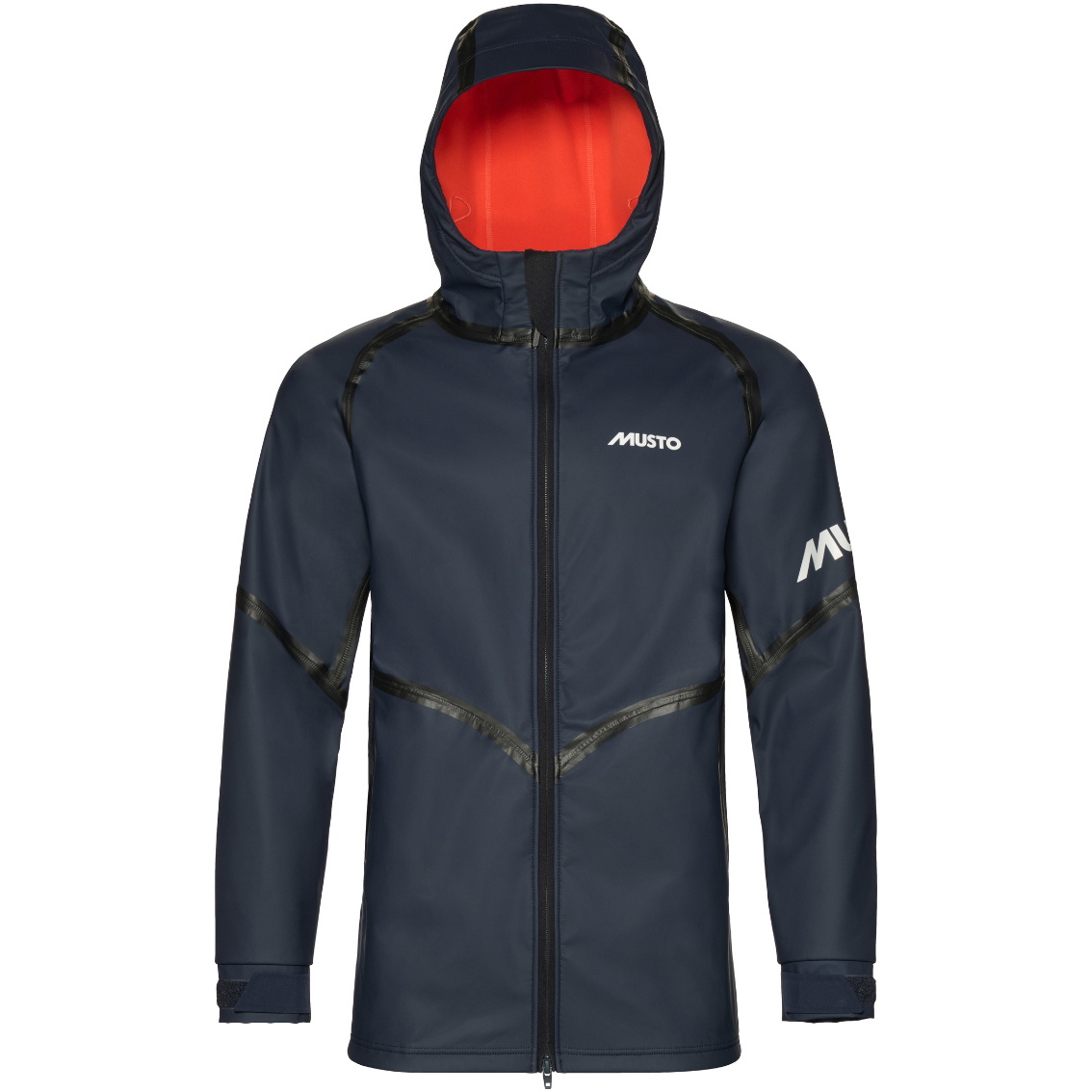 2026 Musto Mens Champ Aqua Hoodie Jacket 82088 - Navy / Cherry Tomato